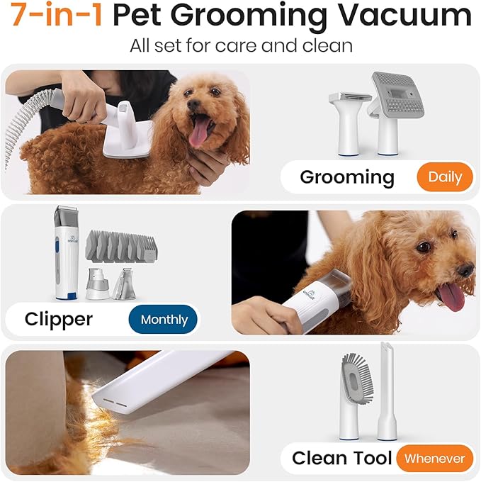 8-in-1 Pet Grooming Vacuum Kit